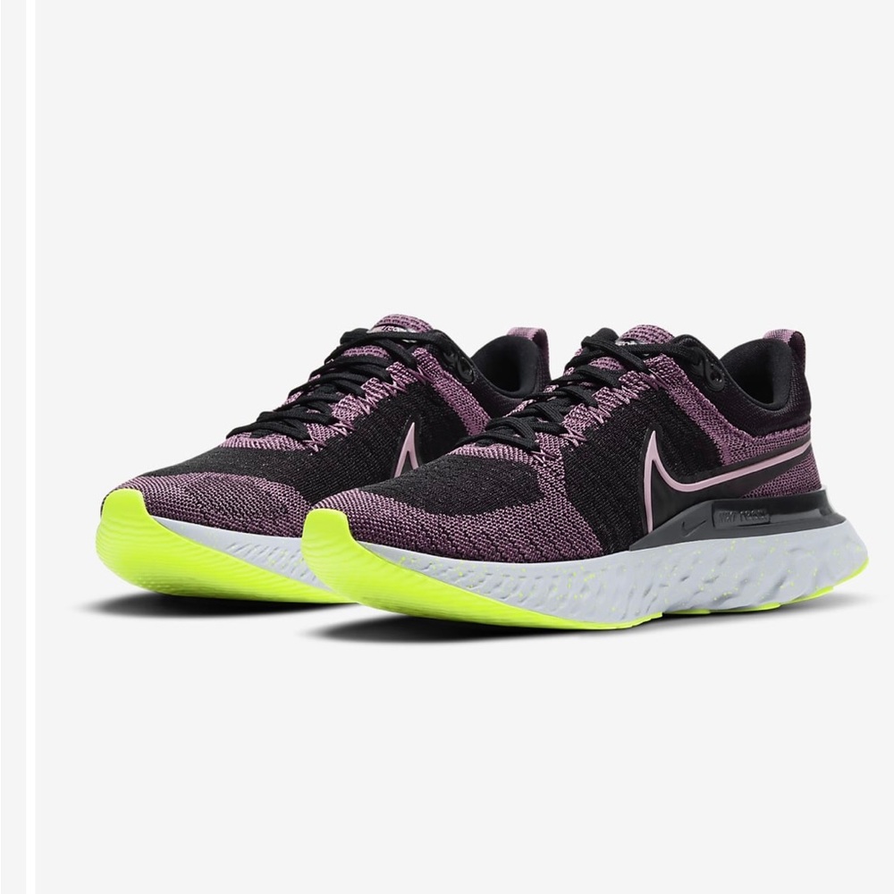 🆕 Nike React Infinity Run Flyknit 2 Women's Road Running Violet black Sh…
